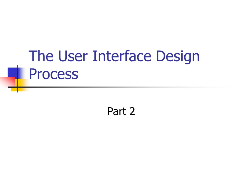 The User Interface Design Process Part 2